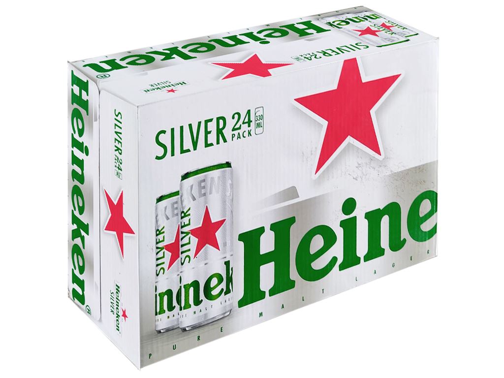 Bia Heineken lon cao thùng 24