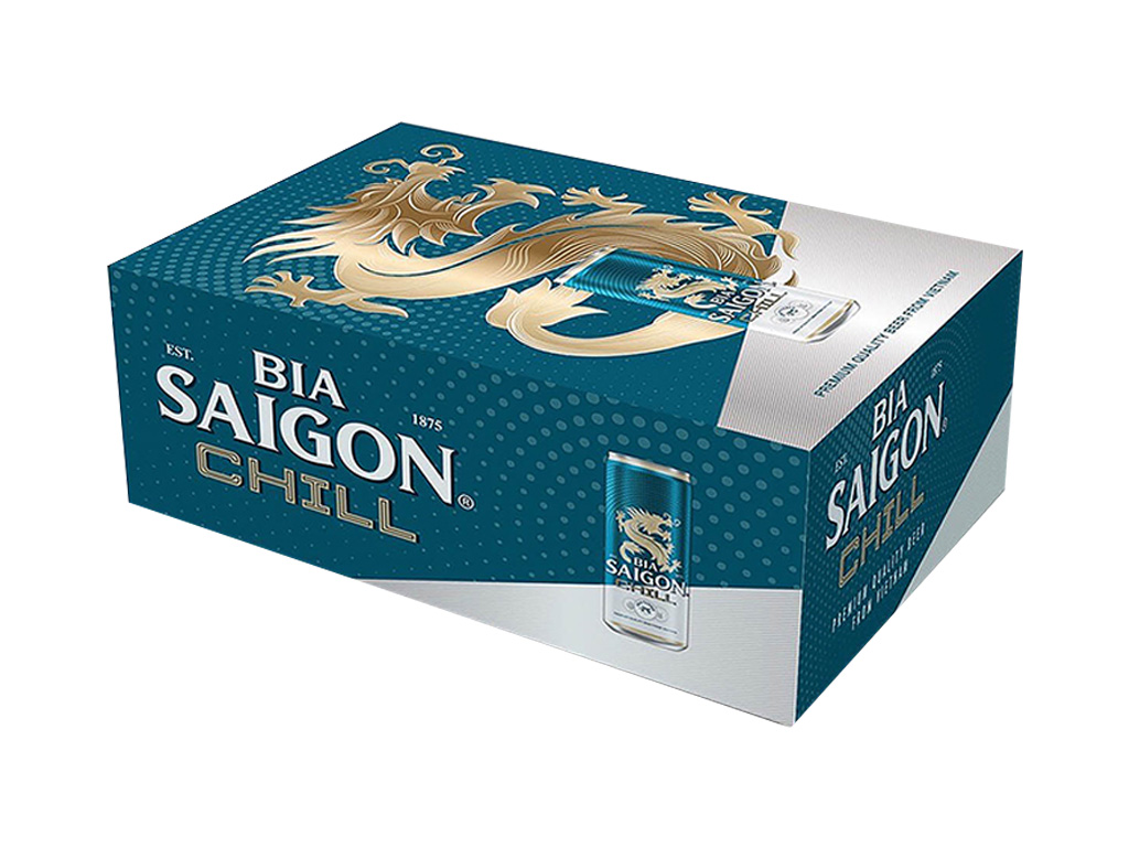 Bia Sài Gòn Chill 330ml Thùng 24